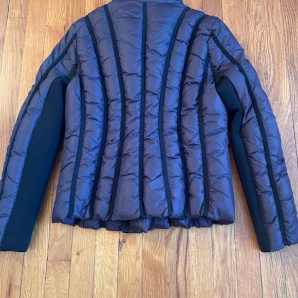 Zac Posen purple and black puffer -waist length size-medium - Picture 3 of 4